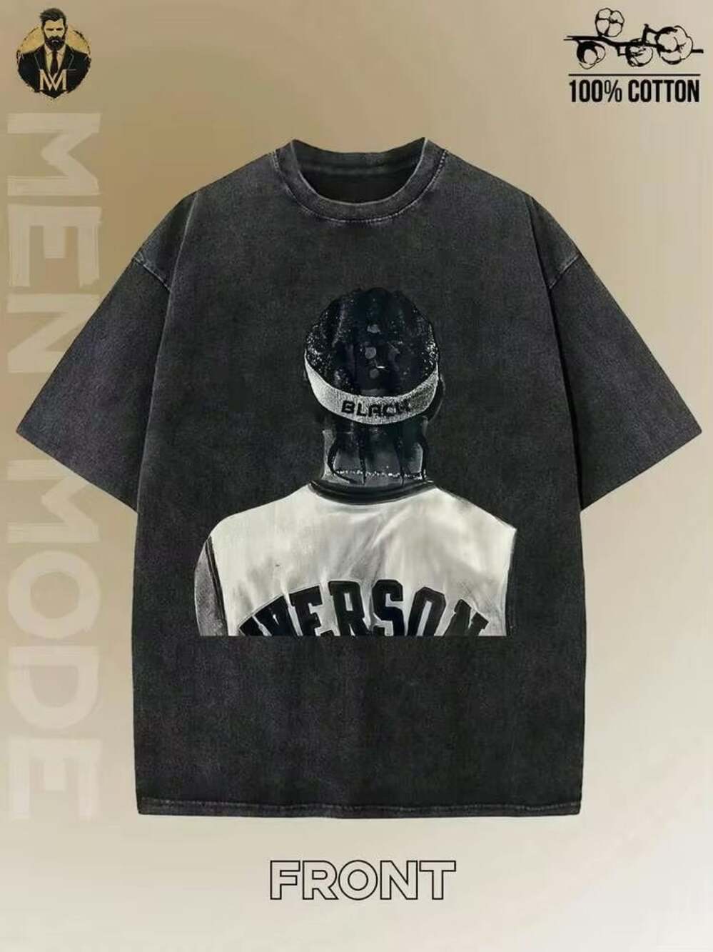 Oversized Streetwear Style T-Shirt With Basketball Print